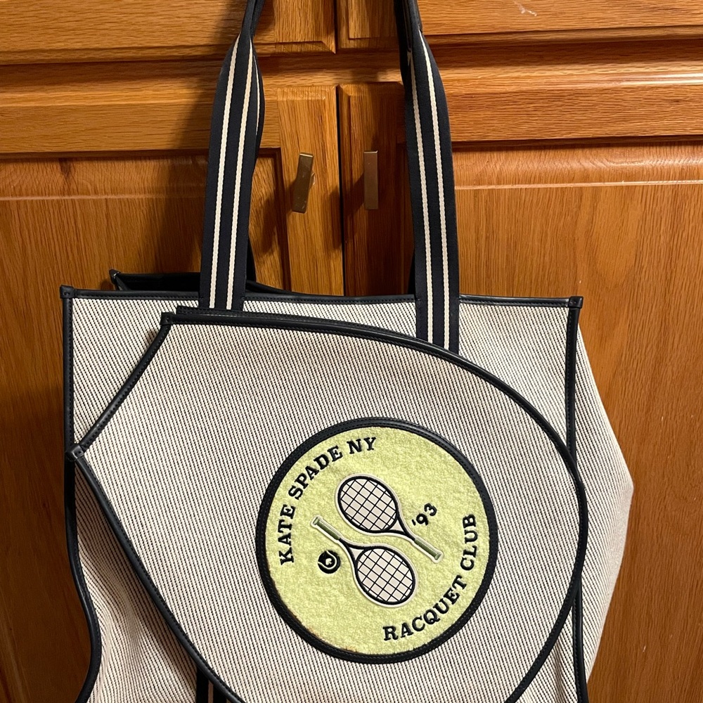 Kate Spade NY Grand Slam Tennis Racket Tote Bag EUC tennis core old money